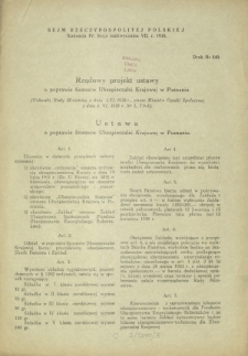 Rządowy projekt o poprawie finansów Ubezpieczalni Krajowej w Poznaniu. Druk nr 840 [Dodatek do] :Sprawozdanie Stenograficzne z ... Posiedzenia Sejmu Rzeczypospolitej z dnia ... (IV Kadencja 1935-1938)