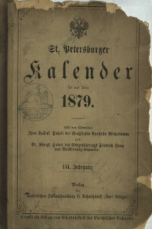 St. Petersburger Kalender f&uuml;r das Jahr 1879