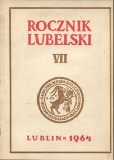 Rocznik Lubelski T. 7 (1964)