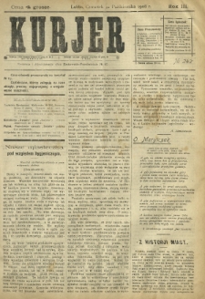 Kurjer / redaktor i wydawca Stanisław Korczak. - R. 3, nr 242 (22 października 1908)