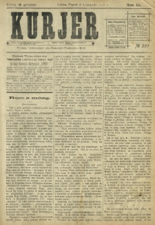 Kurjer / redaktor i wydawca Stanisław Korczak. - R. 3, nr 255 (6 listopada 1908)