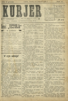 Kurjer / redaktor i wydawca Stanisław Korczak. - R. 3, nr 274 (28 listopada 1908)