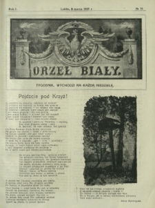 Orzeł Biały : tygodnik, wychodzi na każdą niedzielę. - R. 1, nr 10 (8 marca 1925)