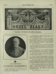 Orzeł Biały : tygodnik, wychodzi na każdą niedzielę. - R. 1, nr 14 (5 kwietnia 1925)