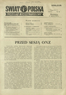 Świat i Polska : przegląd międzynarodowy R. 1, Nr 12 (27 marz. 1949)