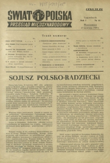 Świat i Polska : przegląd międzynarodowy R. 1, Nr 15 (17 kwiec. 1949)