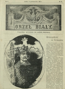 Orzeł Biały : tygodnik, wychodzi na każdą niedzielę. - R. 1, nr 41 (11 października 1925)