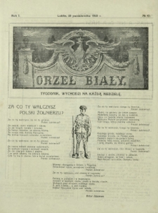 Orzeł Biały : tygodnik, wychodzi na każdą niedzielę. - R. 1, nr 43 (25 października 1925)