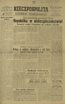 Rzeczpospolita i Dziennik Gospodarczy. R. 4, nr 329 (1 grudnia 1947)