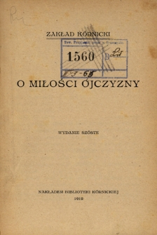 O miłości ojczyzny