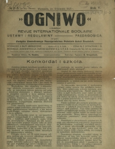 Ogniwo : organ informacyjny i sprawozdawczy Związku Zawodowego Nauczycielstwa Polskich Szk&oacute;ł Średnich R. 5, Nr 2/3 (5 kwietnia 1925)