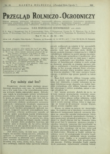 Przegląd Rolniczo-Ogrodniczy: dodatek miesięczny poświęcony sadownictwu, warzywnictwu polowemu, nasiennictwu kwiaciarstwu ogrodniczemu, gruntowemu, przetw&oacute;rstwu płod&oacute;w ogrodniczych i gałęziom ubocznym [...]. R. 5 nr 5
