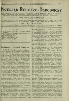 Przegląd Rolniczo-Ogrodniczy: dodatek miesięczny poświęcony sadownictwu, warzywnictwu polowemu, nasiennictwu, kwiaciarstwu ogrodniczemu, gruntowemu, przetw&oacute;rstwu płod&oacute;w ogrodniczych i gałęziom ubocznym [...]. R. 6 nr 11