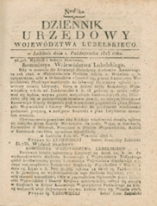 Dziennik Urzędowy Województwa Lubelskiego 1823.10.01. Nr 40 + dod.