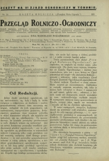 Przegląd Rolniczo-Ogrodniczy: dodatek miesięczny poświęcony sadownictwu, warzywnictwu polowemu, nasiennictwu, kwiaciarstwu ogrodniczemu, gruntowemu, przetw&oacute;rstwu płod&oacute;w ogrodniczych i gałęziom ubocznym [...]. R. 7 nr 6-7
