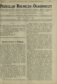 Przegląd Rolniczo-Ogrodniczy: dodatek miesięczny poświęcony sadownictwu, warzywnictwu polowemu, nasiennictwu, kwiaciarstwu ogrodniczemu, gruntowemu, przetw&oacute;rstwu płod&oacute;w ogrodniczych i gałęziom ubocznym [...]. R. 7 nr 9