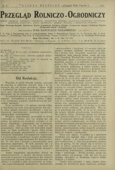 Przegląd Rolniczo-Ogrodniczy: dodatek miesięczny poświęcony sadownictwu, warzywnictwu polowemu, nasiennictwu, kwiaciarstwu ogrodniczemu, gruntowemu, przetw&oacute;rstwu płod&oacute;w ogrodniczych i gałęziom ubocznym [...]. R. 8 nr 1-2