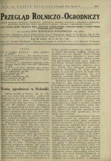 Przegląd Rolniczo-Ogrodniczy: dodatek miesięczny poświęcony sadownictwu, warzywnictwu polowemu, nasiennictwu, kwiaciarstwu ogrodniczemu, gruntowemu, przetw&oacute;rstwu płod&oacute;w ogrodniczych i gałęziom ubocznym [...]. R. 8 nr 8
