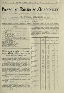 Przegląd Rolniczo-Ogrodniczy: dodatek miesięczny poświęcony sadownictwu, warzywnictwu polowemu, nasiennictwu, kwiaciarstwu ogrodniczemu, gruntowemu, przetw&oacute;rstwu płod&oacute;w ogrodniczych i gałęziom ubocznym, z ogrodnictwem związanym - pszczelnictwu, jedwabnictwu, tytuniarstwu, wikliniarstwu, chmielarstwu oraz uprawie roślin leczniczych i przemysłowych. R. 4, nr 4