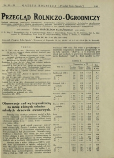 Przegląd Rolniczo-Ogrodniczy: dodatek miesięczny poświęcony sadownictwu, warzywnictwu polowemu, nasiennictwu, kwiaciarstwu ogrodniczemu, gruntowemu, przetw&oacute;rstwu płod&oacute;w ogrodniczych i gałęziom ubocznym, z ogrodnictwem związanym - pszczelnictwu, jedwabnictwu, tytuniarstwu, wikliniarstwu, chmielarstwu oraz uprawie roślin leczniczych i przemysłowych. R. 4, nr 7-8