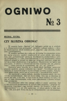 Ogniwo / [Związek Zawodowy Nauczycielstwa Polskich Szk&oacute;ł Średnich]. [R. 12], Nr 3 (1932)