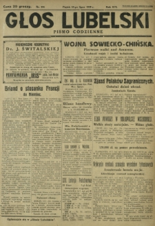 Głos Lubelski : pismo codzienne. R. 16, nr 194 (19 lipca 1929)
