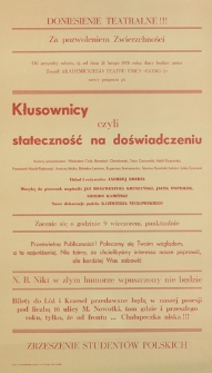 Kłusownicy czyli stateczność na doświadczeniu