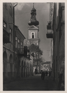 Zamość. Ul. Staszica z widokiem na Kampanillę Kolegiaty