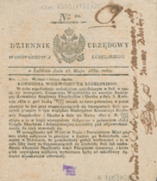 Dziennik Urzędowy Województwa Lubelskiego 1832, Nr 20 (16 maj)