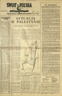 Świat i Polska : tygodnik poświęcony zagadnieniom międzynarodowym. R. 3, nr 19 (9 maja 1948)