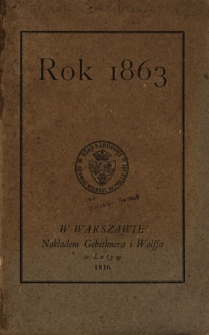 Rok 1863 : obrazy i wspomnienia