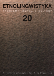 Etnolingwistyka : problemy języka i kultury 20