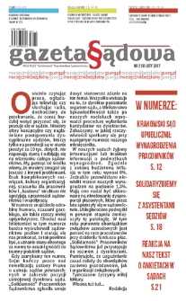 Gazeta Sądowa : MOZ NSZZ "Solidarność" Pracowników Sądownictwa. 2017, nr 2=9 (luty)