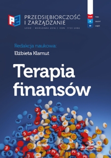 Terapia finansów / red. Elżbieta Klamut. - Vol. 17, z. 8, cz. 3 (2016)