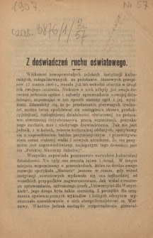 Wiedza : tygodnik społeczno-polityczny, popularno-naukowy i literacki. R. 1, T. 2, nr 57 (1907)