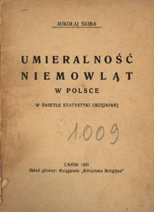 Umieralność niemowląt w Polsce w świetle statystyki urzędowej