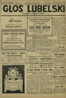 Głos Lubelski : pismo codzienne. R. 16, nr 241 (4 września 1929)