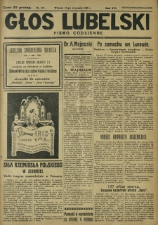Głos Lubelski : pismo codzienne. R. 16, nr 247 (10 wrzesnia 1929)