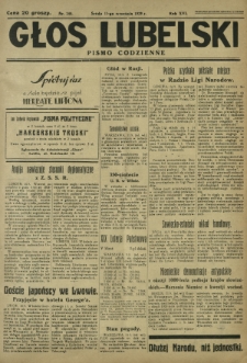 Głos Lubelski : pismo codzienne. R. 16, nr 248 (11 września 1929)