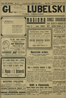 Głos Lubelski : pismo codzienne. R. 16, nr 277 (10 października 1929)