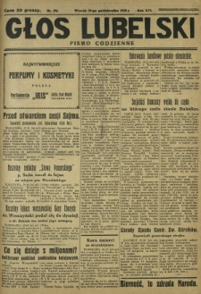 Głos Lubelski : pismo codzienne. R. 16, nr 296 (29 października 1929)