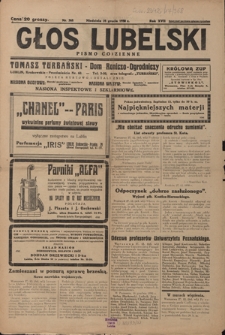Głos Lubelski : pismo codzienne. R. 17, nr 368 (28 grudnia 1930)