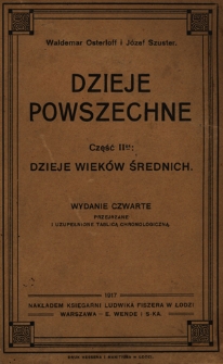 Dzieje powszechne. Cz. 2, Dzieje wieków średnich