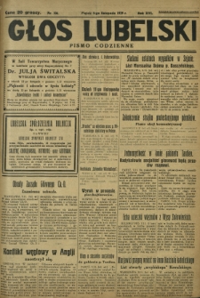 Głos Lubelski : pismo codzienne. R. 16, nr 306 (8 listopada 1929)