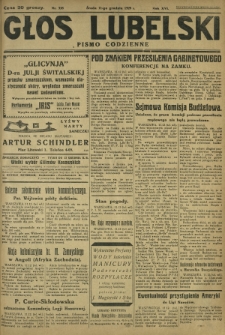 Głos Lubelski : pismo codzienne. R. 16, nr 338 (11 grudnia 1929)