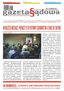 Gazeta Sądowa : MOZ NSZZ "Solidarność" Pracowników Sądownictwa. 2017, nr 3=10 (marzec)