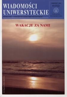 Wiadomości Uniwersyteckie R. 14, nr 6=112 (wrzesień 2004)
