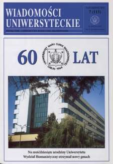 Wiadomości Uniwersyteckie R. 14, nr 7=113 (październik 2004)