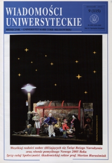 Wiadomości Uniwersyteckie R. 14, nr 9=115 (grudzień 2004)