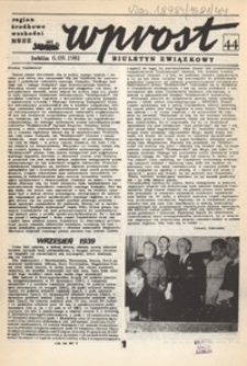 Wprost : biuletyn związkowy Nr 44 (6 wrzes. 1981)